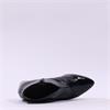 Wonders V Cut Pointed Block Heel Boot - Black Patent